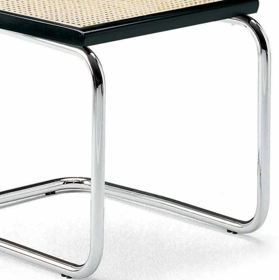 Sedia Ufficio in Paglia con Struttura in Acciaio e Legno Made in Italy - Baviera