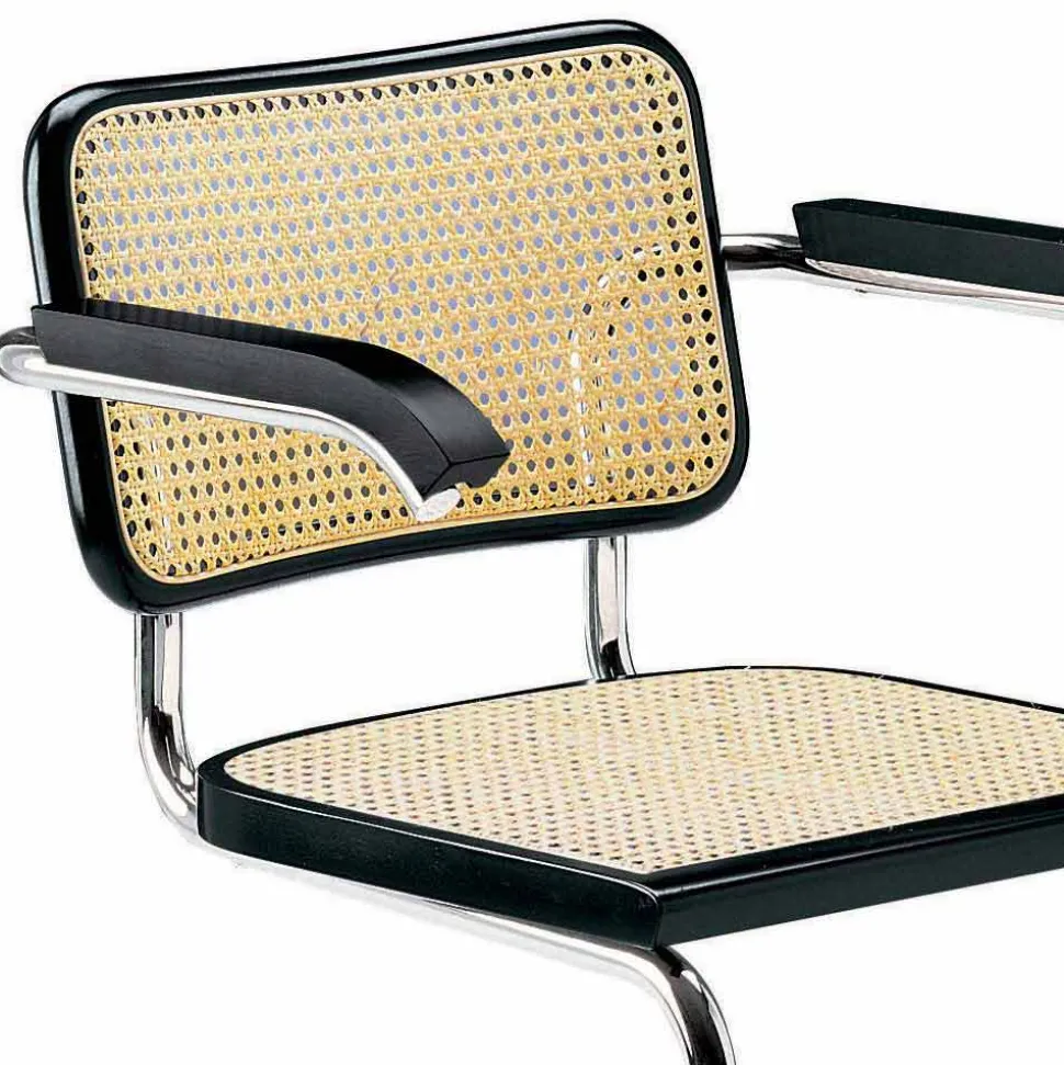 Sedia Ufficio in Paglia con Struttura in Acciaio e Legno Made in Italy - Baviera