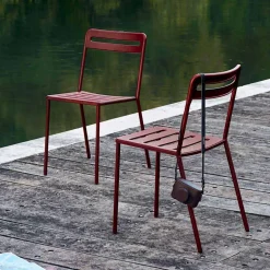 4 Sedie da Esterno in Metallo Impilabili Made in Italy - Yolonda