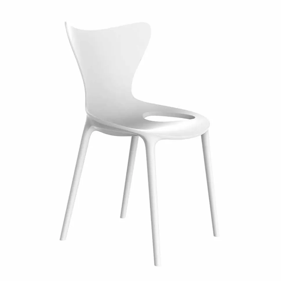 Sedie da Giardino di Design Impilabile in Polipropilene 4 Pezzi - Love by Vondom