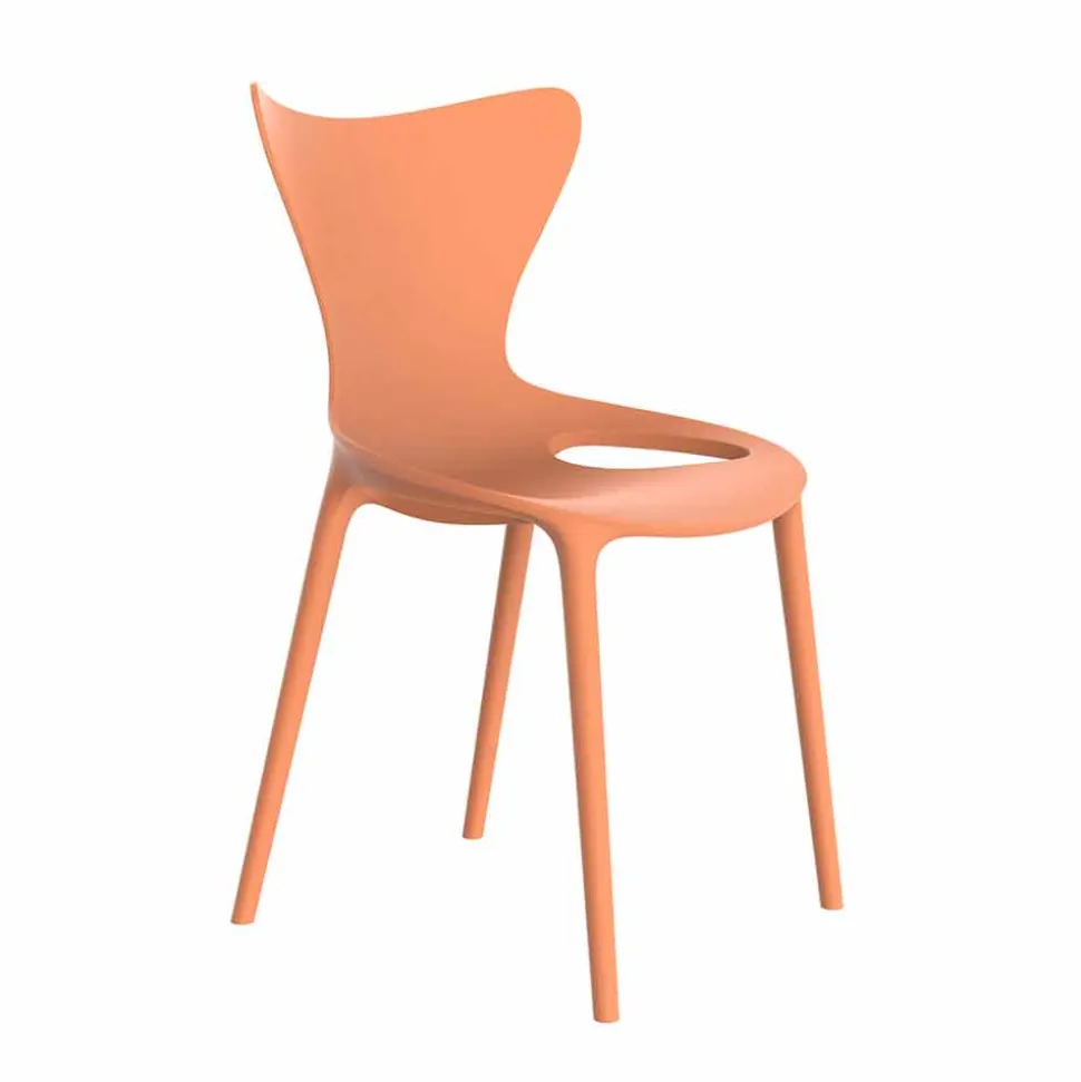 Sedie da Giardino di Design Impilabile in Polipropilene 4 Pezzi - Love by Vondom