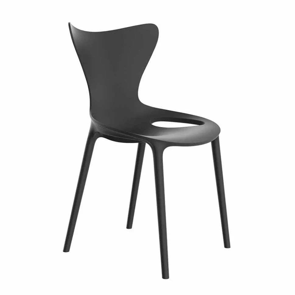 Sedie da Giardino di Design Impilabile in Polipropilene 4 Pezzi - Love by Vondom