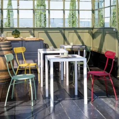 4 Sedie da Giardino in Metallo di Diversi Colori Made in Italy - Siepe