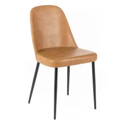 4 Sedie da Interno in Soft-touch di Diversi Colori e Gambe in Metallo - Hugo