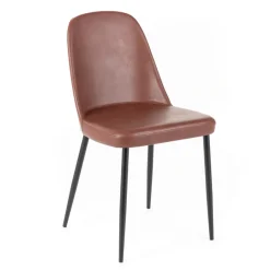 4 Sedie da Interno in Soft-touch di Diversi Colori e Gambe in Metallo - Hugo