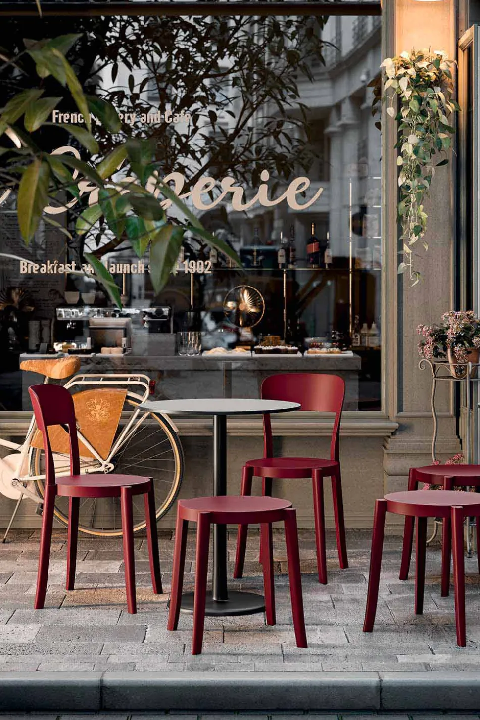 4 Sedie Impilabili da Esterno in Polipropilene di Design Made in Italy - Alexus