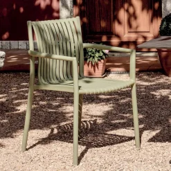 4 Sedie Impilabili da Giardino in Polipropilene Resistente ai Raggi UV - Ondara