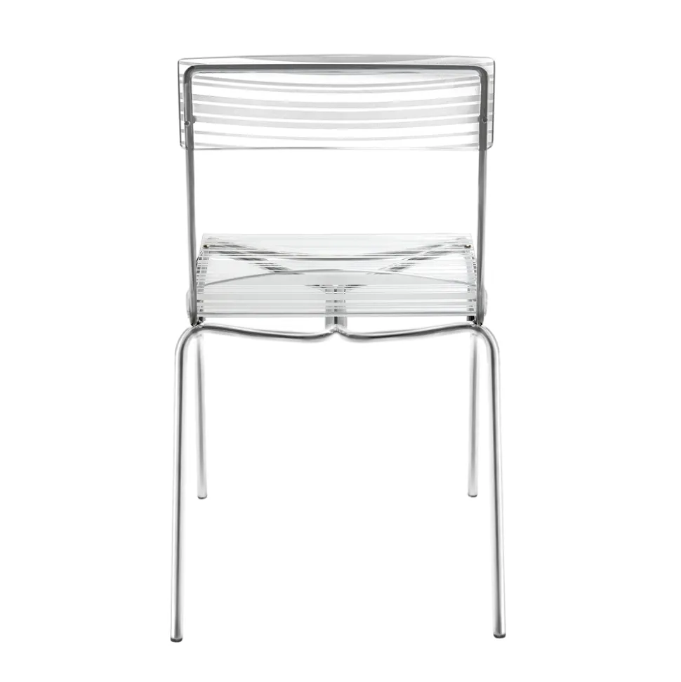 2 Sedie Impilabili in Plexiglass e Ferro Made in Italy - Timon