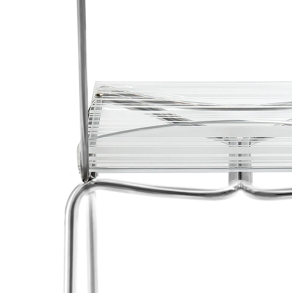 2 Sedie Impilabili in Plexiglass e Ferro Made in Italy - Timon