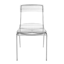 2 Sedie Impilabili in Plexiglass e Ferro Made in Italy - Timon