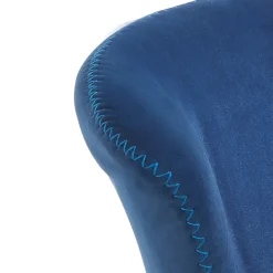 2 Sedie in Tessuto di Microfibra Effetto Velluto Blu - Everest