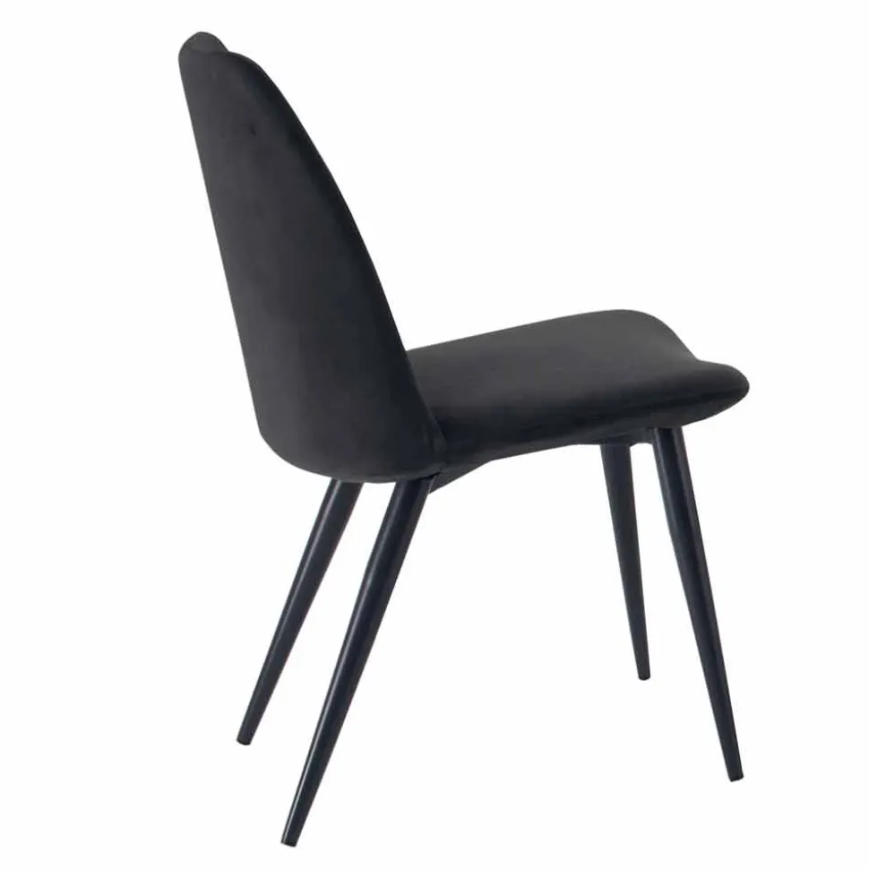 4 Sedie per Sala da Pranzo Imbottite Rivestite in Velluto Made in Italy – Granella