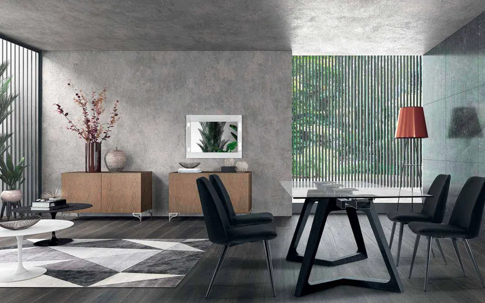 4 Sedie per Sala da Pranzo Imbottite Rivestite in Velluto Made in Italy – Granella