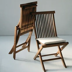 2 Sedie pieghevoli in teak da giardino