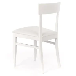4 Sedie Realizzate con Seduta in Similpelle, Struttura e Gambe in Legno Laccato - Taikiri