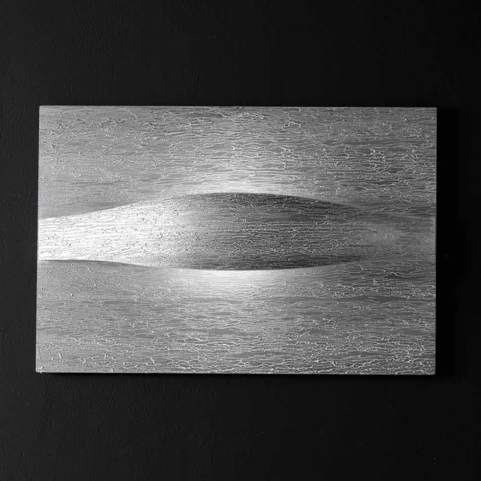 Selene Art&Light applique con pannelli texturizzati fatti a mano