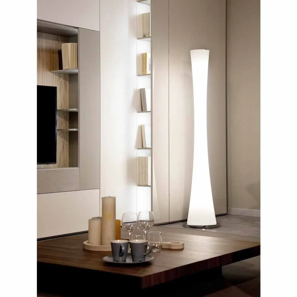 Selene Clessidra lampada da terra in vetro soffiato Ø36 H175cm