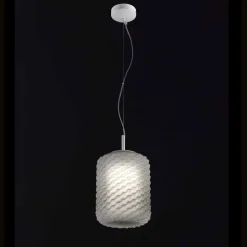 Selene Domino lampada a sospensione in vetro soffiato Ø21 H 27/140 cm