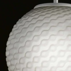 Selene Domino lampadario in vetro soffiato fatto a mano Ø27 H 27/140cm