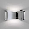 Selene Ionica lampada a muro made in Italy,30x10 H16cm,vetro e acciaio