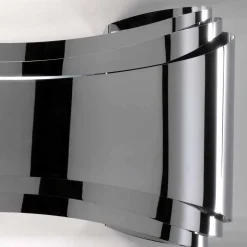Selene Ionica lampada a muro made in Italy,30x10 H16cm,vetro e acciaio