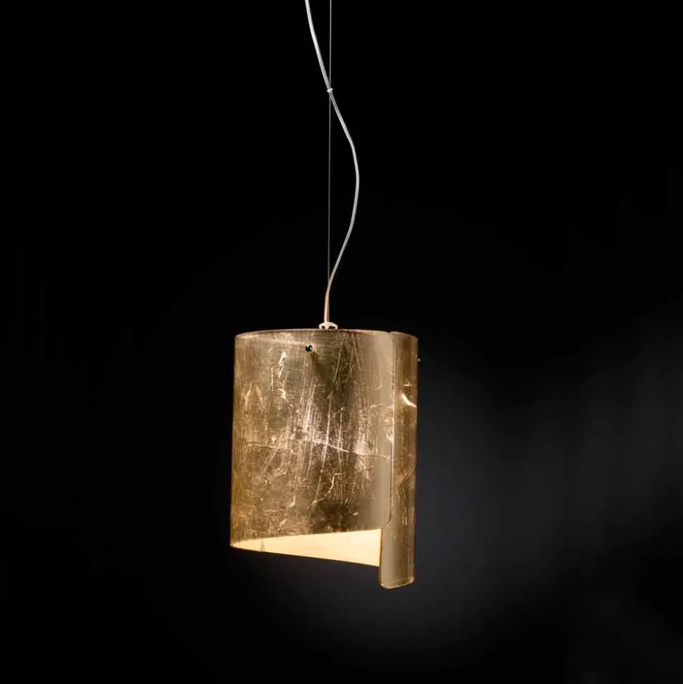 Selene Papiro lampada a sospensione moderna in cristallo Ø26 H 125cm