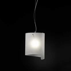 Selene Papiro lampada a sospensione moderna in cristallo Ø26 H 125cm