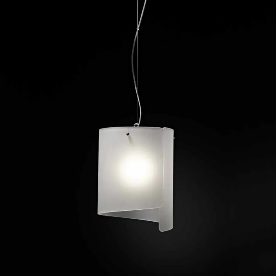 Selene Papiro lampada a sospensione moderna in cristallo Ø26 H 125cm