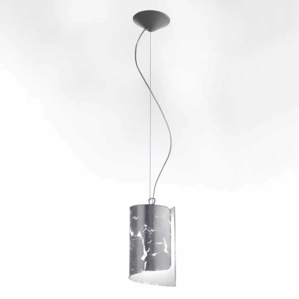 Selene Papiro lampada a sospensione moderna in cristallo Ø15 H 125cm