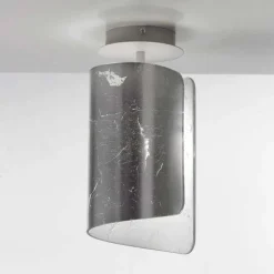 Selene Papiro lampada da soffitto in cristallo Ø15 H30cm,made in Italy