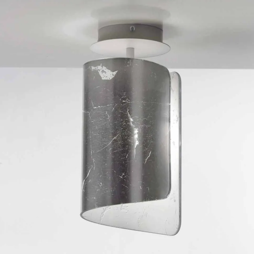 Selene Papiro lampada da soffitto in cristallo Ø15 H30cm,made in Italy