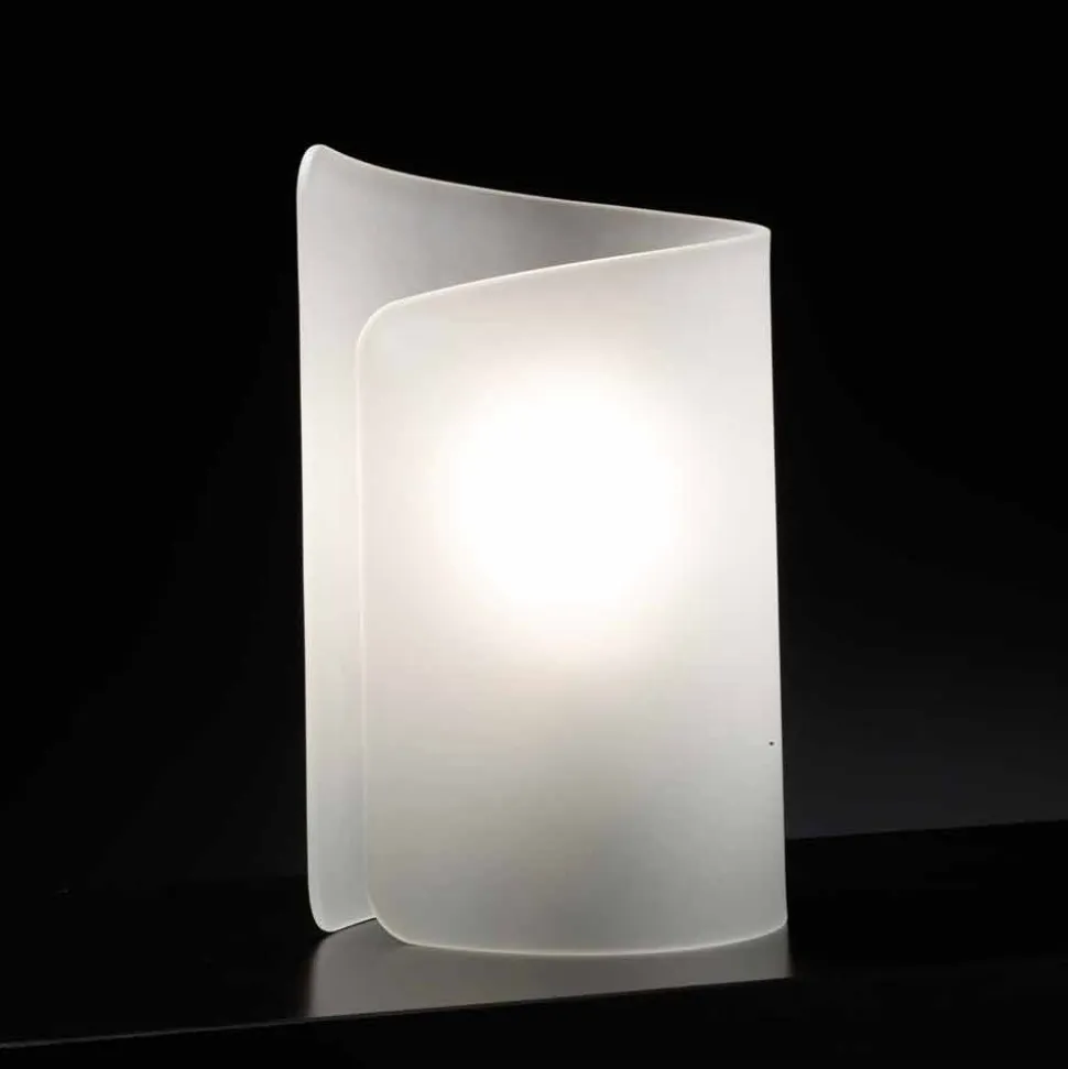 Selene Papiro lampada da tavolo in cristallo made in Italy 15x14xH25cm