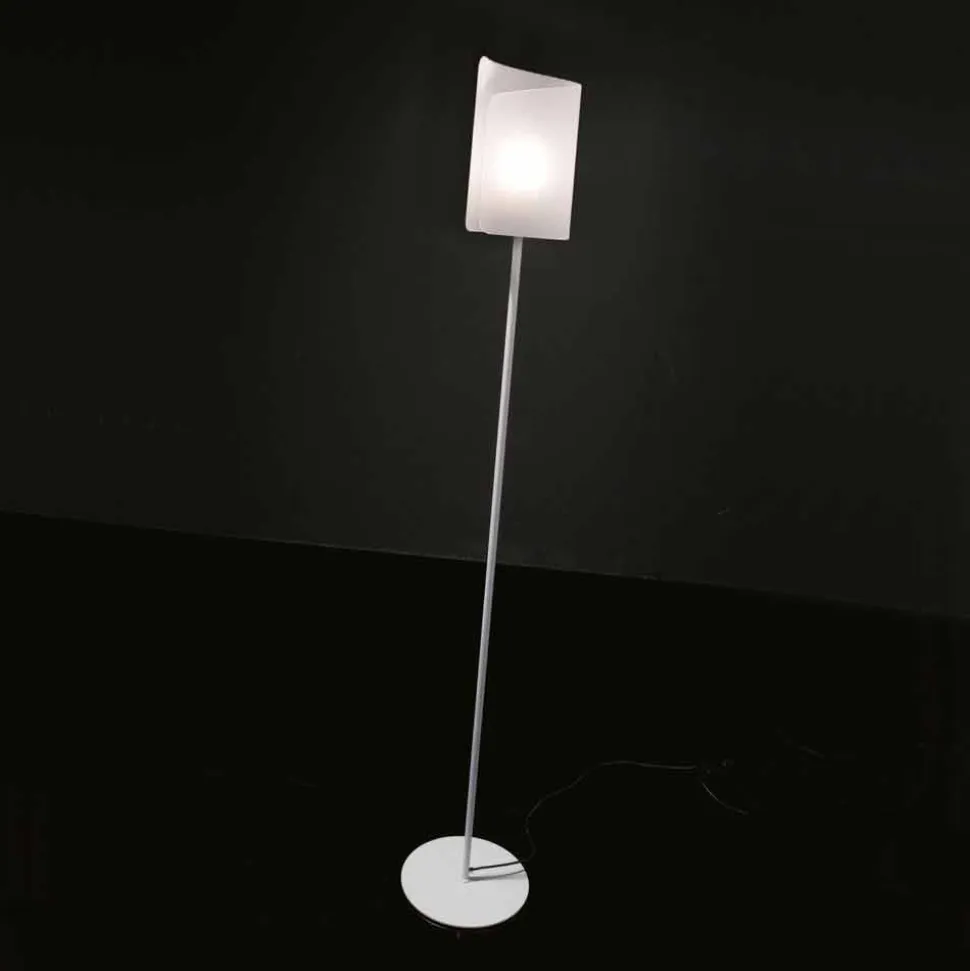 Selene Papiro lampada da terra di design in cristallo Ø15 H 180cm