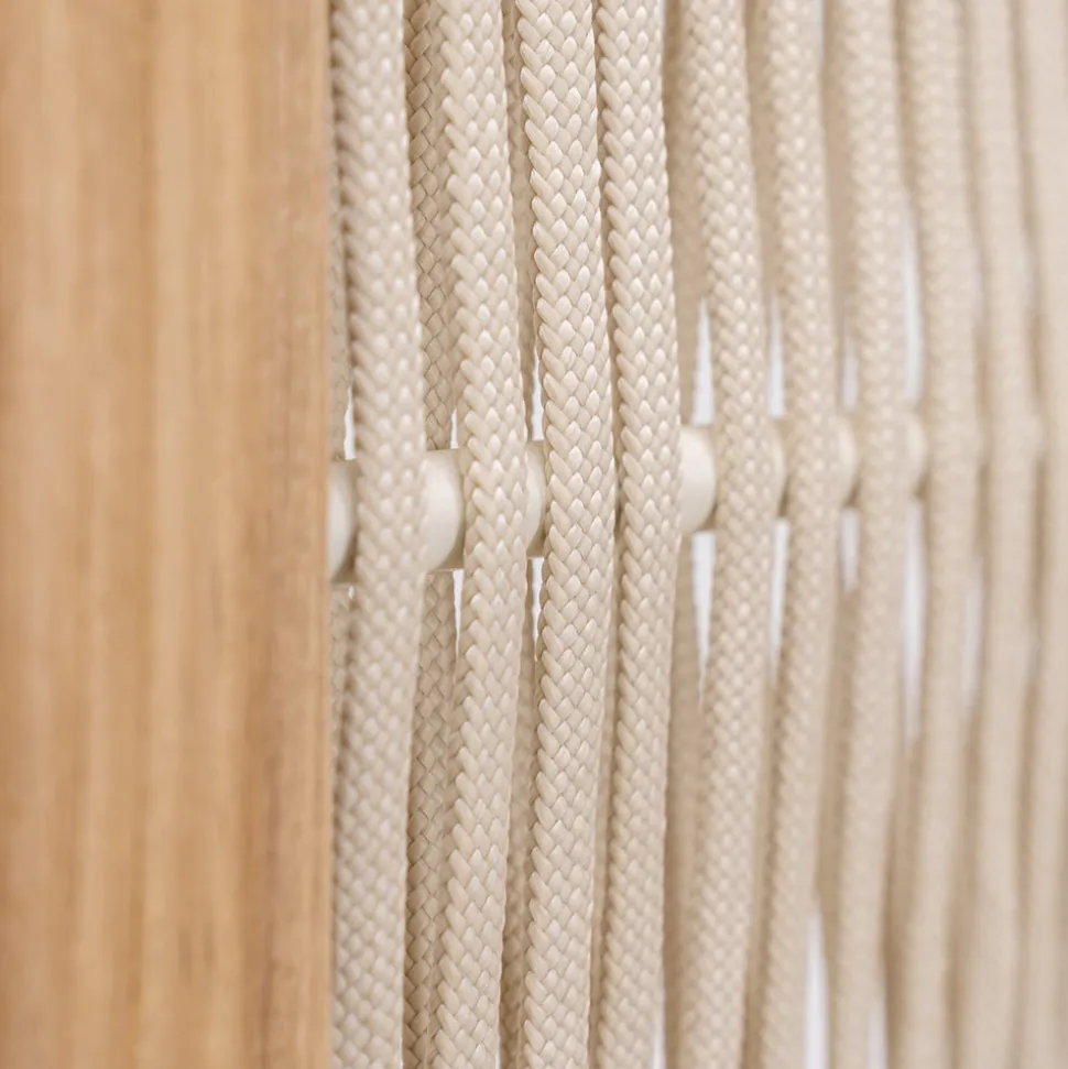 Separè da Esterno in Teak, Alluminio e Intreccio in Corda - Visione