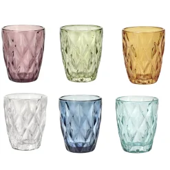 Servizio Bicchieri da Acqua in Vetro Colorato 12 Pezzi Design Moderno - Timon