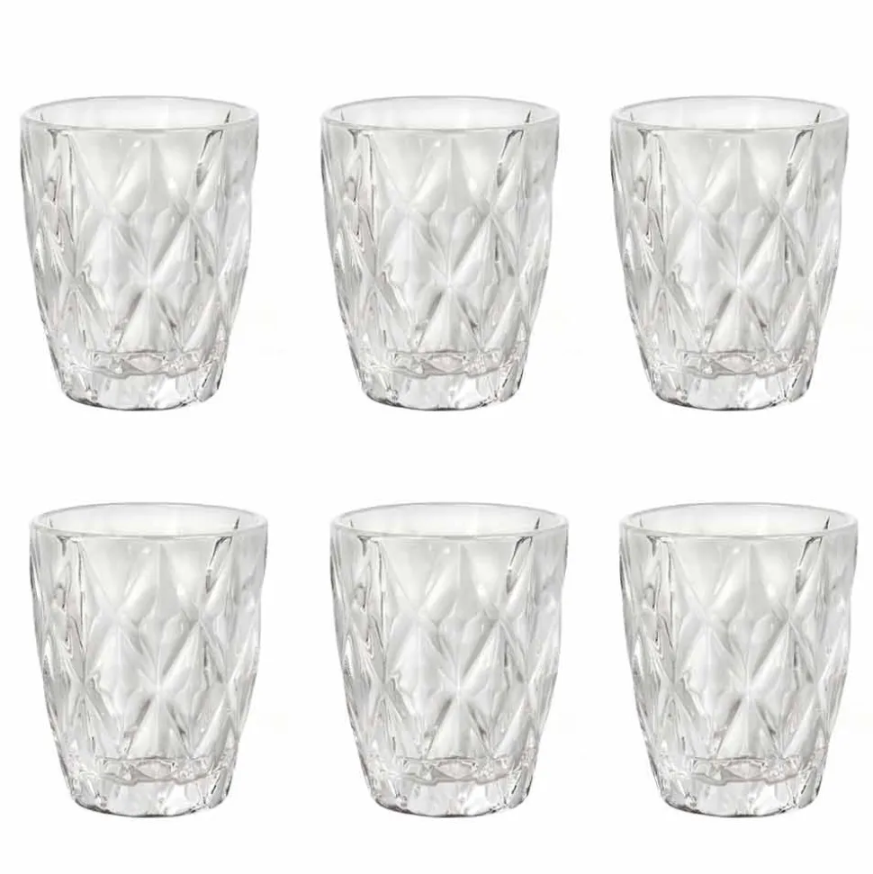Servizio Bicchieri da Acqua in Vetro Colorato 12 Pezzi Design Moderno - Timon