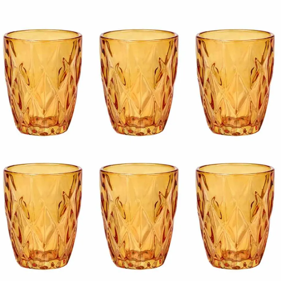 Servizio Bicchieri da Acqua in Vetro Colorato 12 Pezzi Design Moderno - Timon
