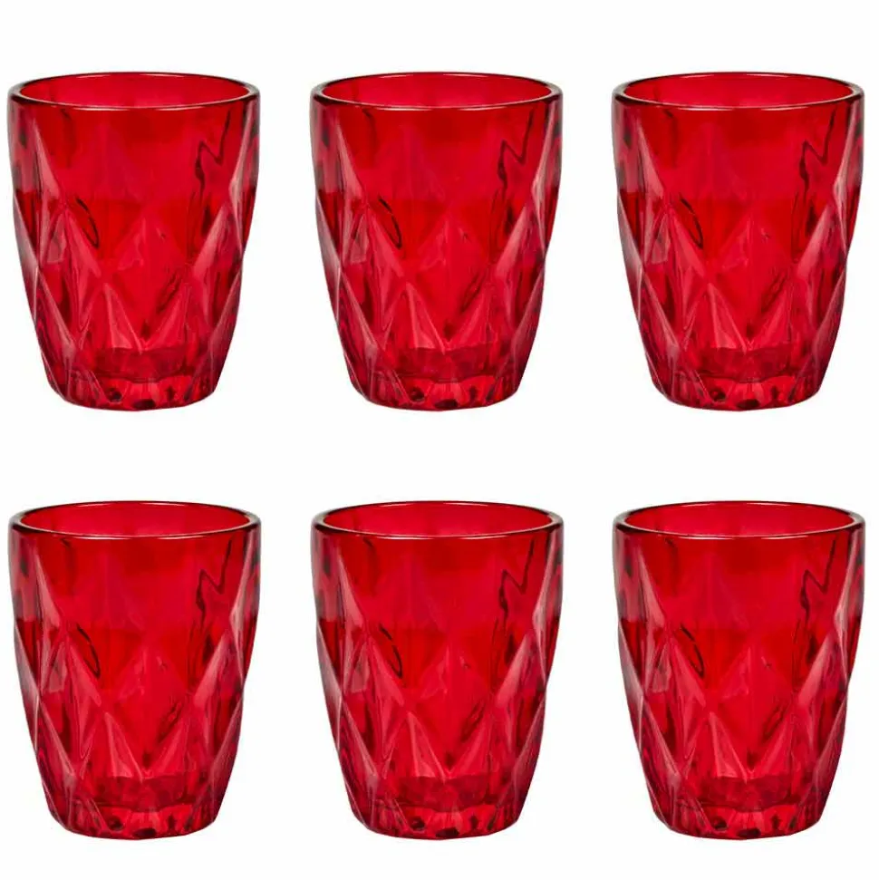 Servizio Bicchieri da Acqua in Vetro Colorato 12 Pezzi Design Moderno - Timon