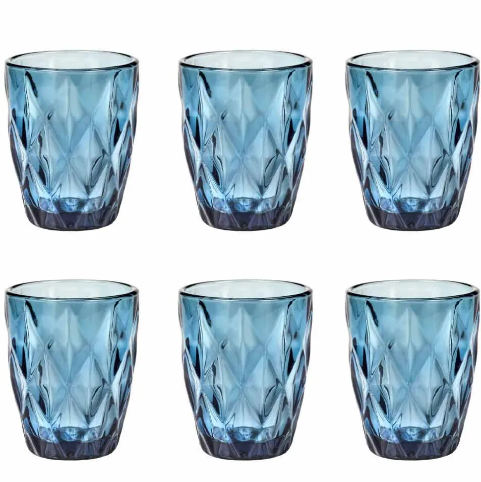Servizio Bicchieri da Acqua in Vetro Colorato 12 Pezzi Design Moderno - Timon