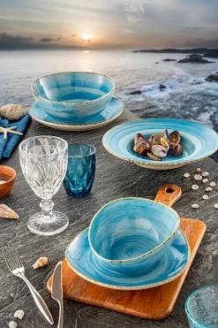Servizio Bicchieri da Acqua in Vetro Colorato 12 Pezzi Design Moderno - Timon