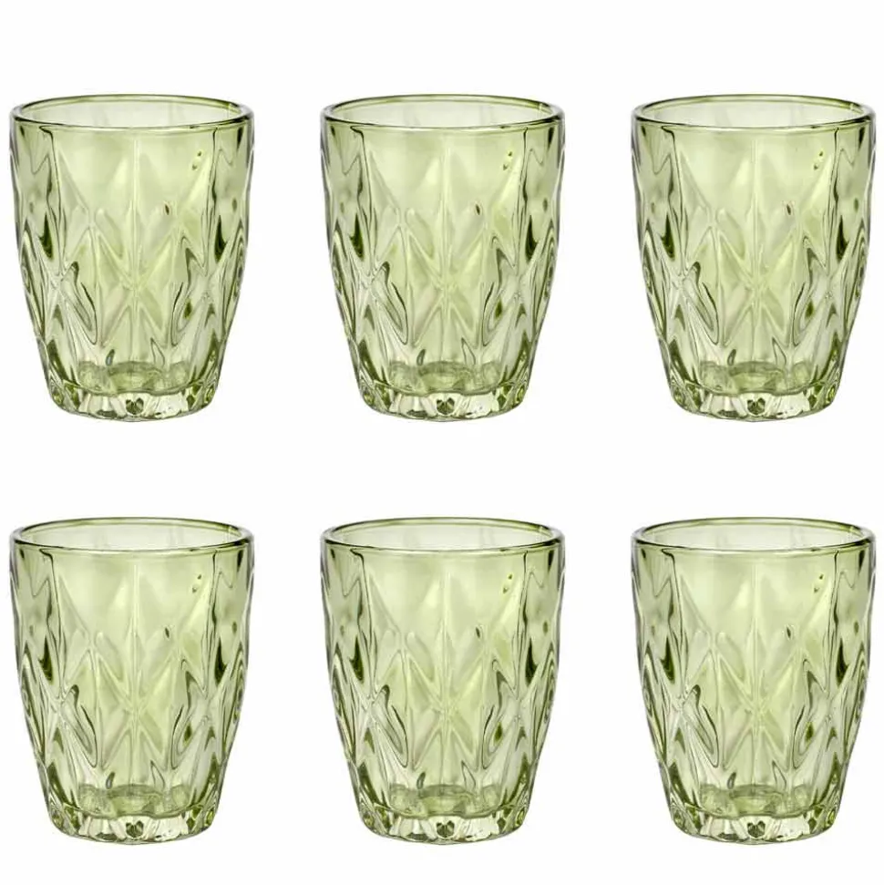Servizio Bicchieri da Acqua in Vetro Colorato 12 Pezzi Design Moderno - Timon