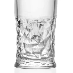 Servizio Bicchieri Highball in Eco Cristallo Decoro Squadrato 12 Pz - Ritmo