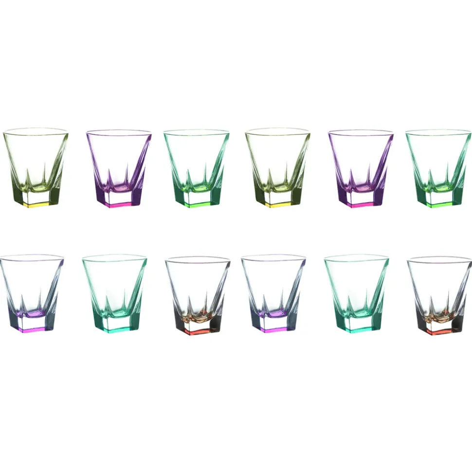 Servizio Bicchierini da Liquore in Cristallo Eco Colorato 12 Pz - Amalgama
