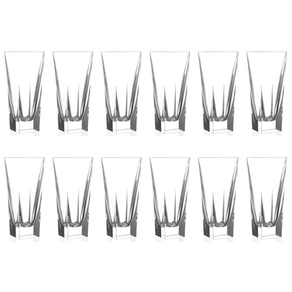 Servizio Bicchieri Tumbler Alti Cristallo Eco Colorato 12 Pezzi - Amalgama