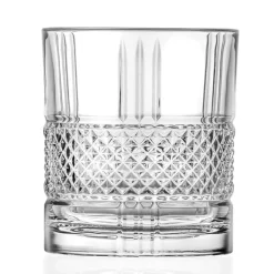 Servizio Bicchieri Tumbler Bassi in Eco Cristallo Decorato 12 Pz - Brioso