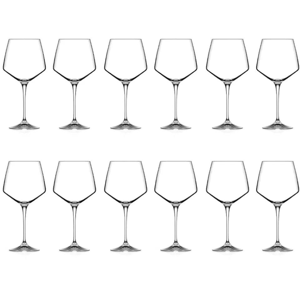 Servizio Calici da Vino Rosso o Bianco Eco Cristallo Minimale 12 Pz - Etera