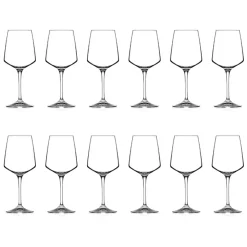Servizio Calici da Vino Rosso o Bianco Eco Cristallo Minimale 12 Pz - Etera