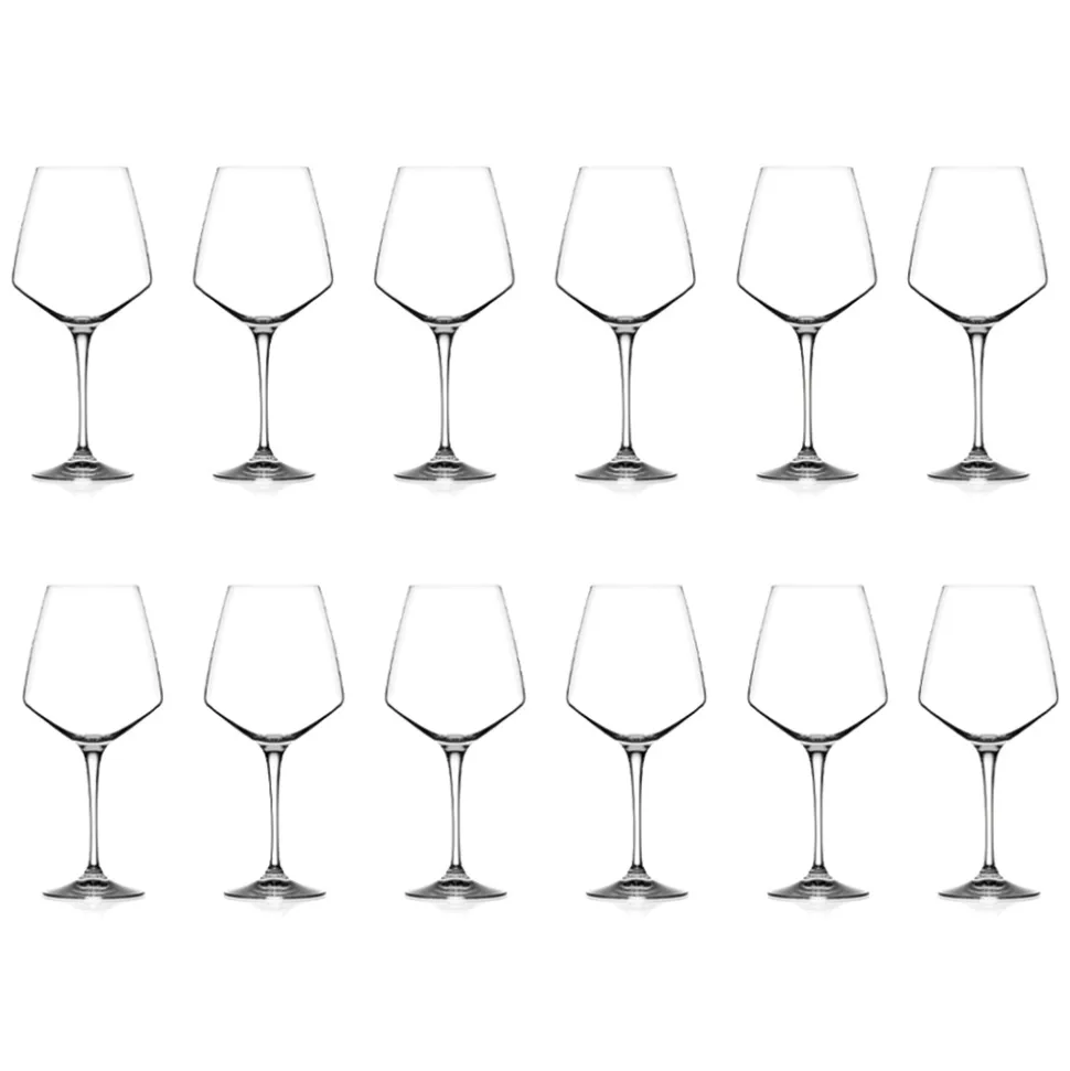 Servizio Calici da Vino Rosso o Bianco Eco Cristallo Minimale 12 Pz - Etera