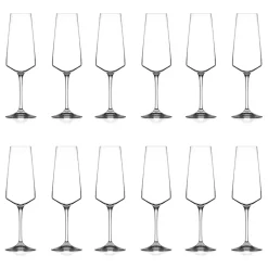 Servizio Calici Flute da Spumante in Cristallo Ecologico 12 Pz - Etera