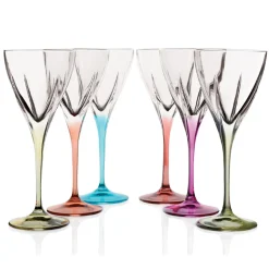 Servizio Calici Vino Cristallo Eco Colorato o Trasparente 12 Pz - Amalgama